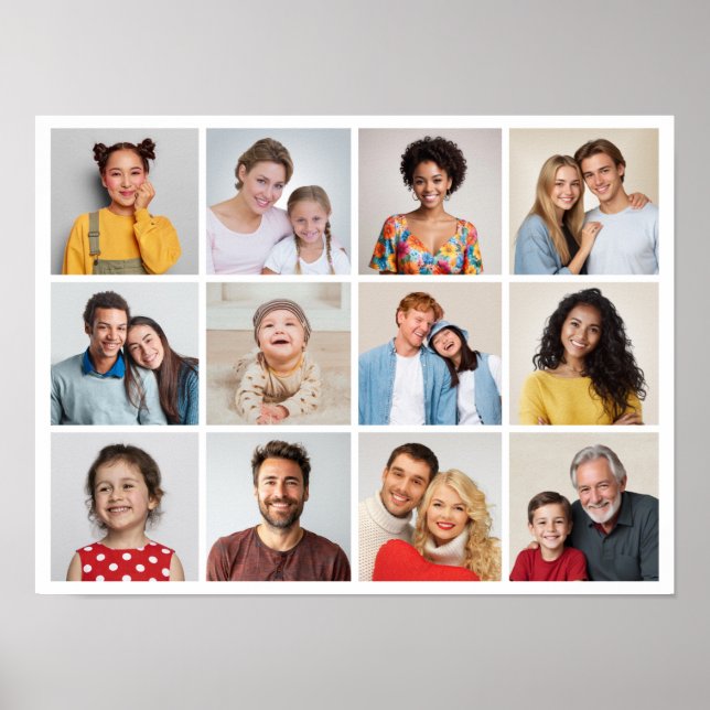 Erstellen Sie Ihr eigenes 12 Foto Collage Poster (Vorne)