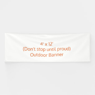 Erstellen Sie Ihr eigenes 1,2 m x 3,6 m großes Out Banner