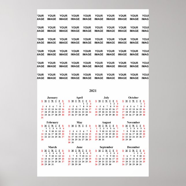 Erstellen Sie Ihr eigenes 2021 Custom Calendar Pos Poster (Vorne)