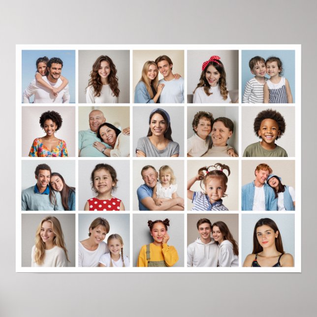 Erstellen Sie Ihr eigenes 20 Foto Collage Poster (Vorne)