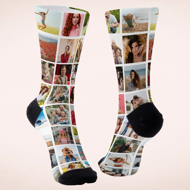 Erstellen Sie Ihr eigenes 32-Foto-Bild individuell Socken (Von Creator hochgeladen)