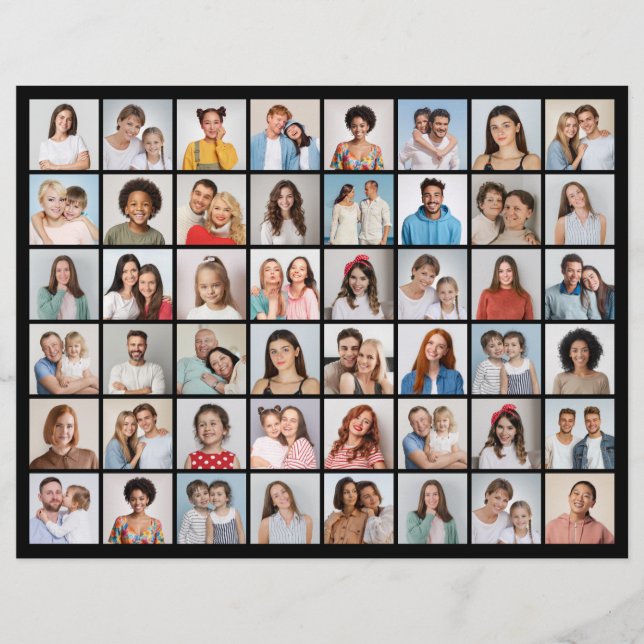 Erstellen Sie Ihr eigenes 48 Foto Collage Paper Bl (Vorderseite)