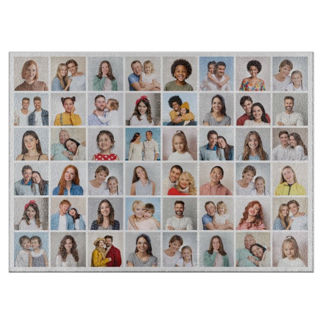 Erstellen Sie Ihr eigenes 48-Foto-Collage-Schneidb Schneidebrett (Vorderseite)