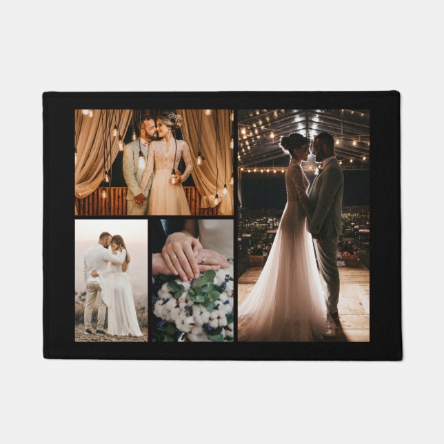 Erstellen Sie Ihr eigenes 4-Foto Collage Willkomme Fußmatte (Vorderseite)