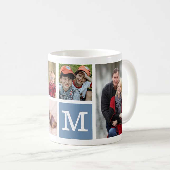 Erstellen Sie Ihr eigenes 5-Collage Monogramm  Kaffeetasse (VorderseiteRechts)