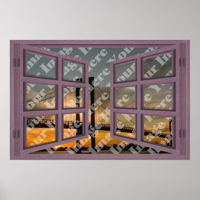 Erstellen Sie Ihr eigenes, 6-Pan-rosa Fenster mit  Poster (Vorne)