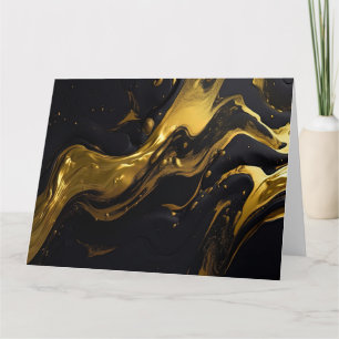 Erstellen Sie Ihr eigenes Abstraktes Black & Gold Karte