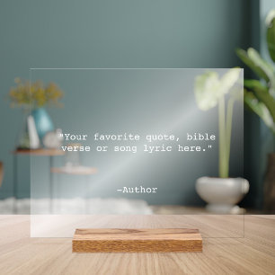 Erstellen Sie Ihr eigenes Angebot Acrylschild