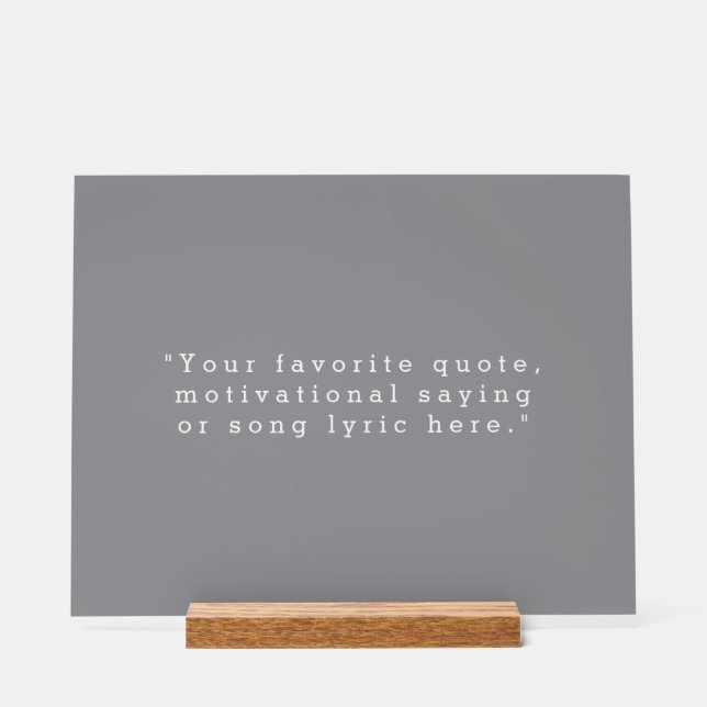 Erstellen Sie Ihr eigenes Angebot Acrylschild (Vorderseite)