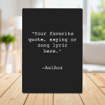Erstellen Sie Ihr eigenes Angebot Fotoplatte<br><div class="desc">Erstellen Sie Ihre eigene Wohngestaltung für die Anführungsplakette. Funktioniert mit minimalistischer Schrift-Typografie.</div>