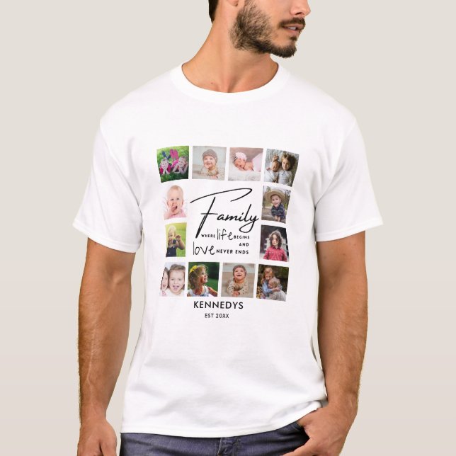 Erstellen Sie Ihr eigenes Angebot für 12 Collage F T-Shirt (Vorderseite)