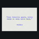 Erstellen Sie Ihr eigenes Angebot Poster<br><div class="desc">Erstellen Sie Ihre eigene,  maßgeschneiderte Poster-Wandkunst mit minimalistischer Schrift.</div>