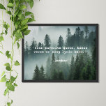 Erstellen Sie Ihr eigenes Angebot Poster<br><div class="desc">Erstellen Sie Ihre eigene,  maßgeschneiderte Poster-Wandkunst mit minimalistischer Schrift-Typografie und Waldnaturkunst.</div>