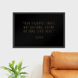 Erstellen Sie Ihr eigenes Angebot Poster<br><div class="desc">Erstellen Sie Ihre eigene,  maßgeschneiderte Poster-Wandkunst mit minimalistischer Typografie in Gold auf schwarzem Hintergrund.</div>