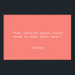 Erstellen Sie Ihr eigenes Angebot Poster<br><div class="desc">Erstellen Sie Ihre eigene, maßgeschneiderte Poster-Wandkunst mit minimalistischer Schrift.</div>