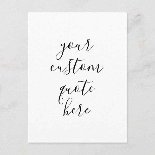 Erstellen Sie Ihr eigenes Angebot Postkarte (Vorderseite)