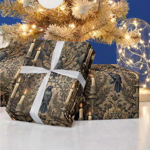 Erstellen Sie Ihr eigenes antikes gotisches Raben- Geschenkpapier
