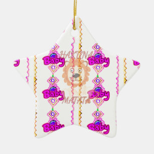 Erstellen Sie Ihr eigenes Baby Fun Lion Cub Textde Keramikornament