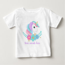Erstellen Sie Ihr eigenes Baby Unicorn Kopf & Blum T-shirt
