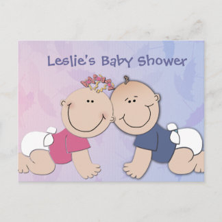 Erstellen Sie Ihr eigenes Babyduschdesign Einladungspostkarte