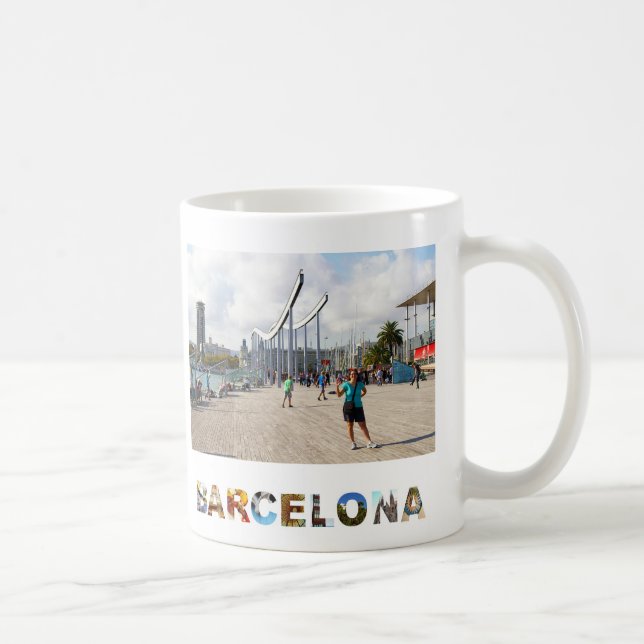 Erstellen Sie Ihr eigenes Barcelona Spanien Ferien Kaffeetasse (Rechts)