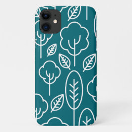 Erstellen Sie Ihr eigenes Baummuster Navy Blue Whi Case-Mate iPhone Hülle