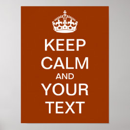 Erstellen Sie Ihr eigenes "Behalt Ruhe & Carry On" Poster