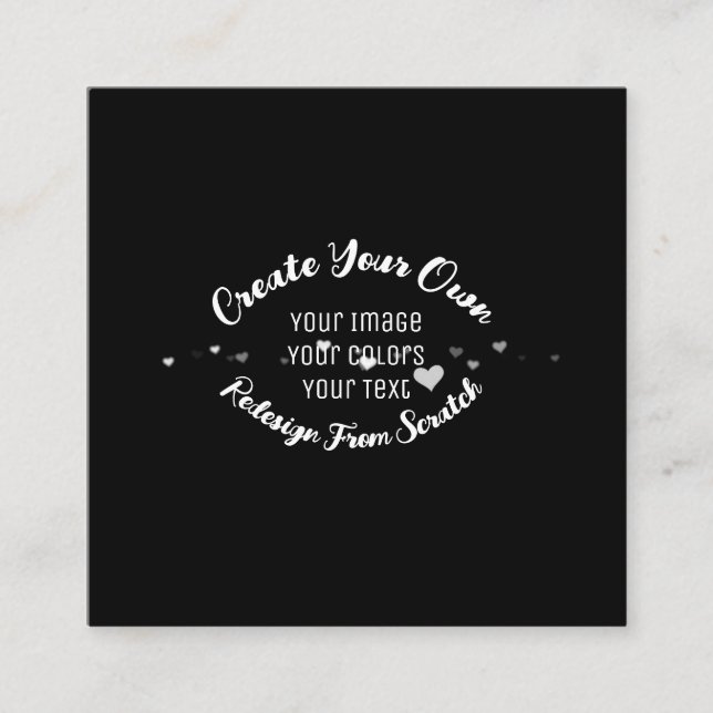 Erstellen Sie Ihr eigenes benutzerdefiniertes Bild Quadratische Visitenkarte (Vorderseite)