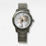 Erstellen Sie Ihr eigenes benutzerdefiniertes Foto Armbanduhr<br><div class="desc">Dekorativ elegantes, modernes minimalistisches Uhrendesign mit eigenem Foto, Image oder Logo. Fügen Sie Ihr Lieblings-Foto, Design oder Kunstwerk, um etwas wirklich Einzigartiges zu schaffen. Um diese Vorlage zu bearbeiten, klicken Sie auf 'Ändern' und laden Sie Ihr eigenes Bild wie oben gezeigt hoch. Leckerei selbst oder das ideale Geschenk für Familie,...</div>