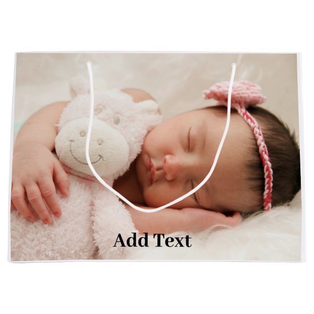 Erstellen Sie Ihr eigenes benutzerdefiniertes Foto Große Geschenktüte (Vorderseite)