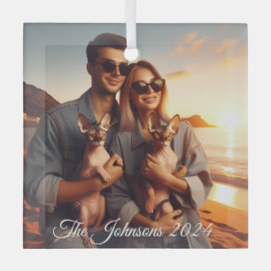 Erstellen Sie Ihr eigenes benutzerdefiniertes Foto Ornament Aus Glas