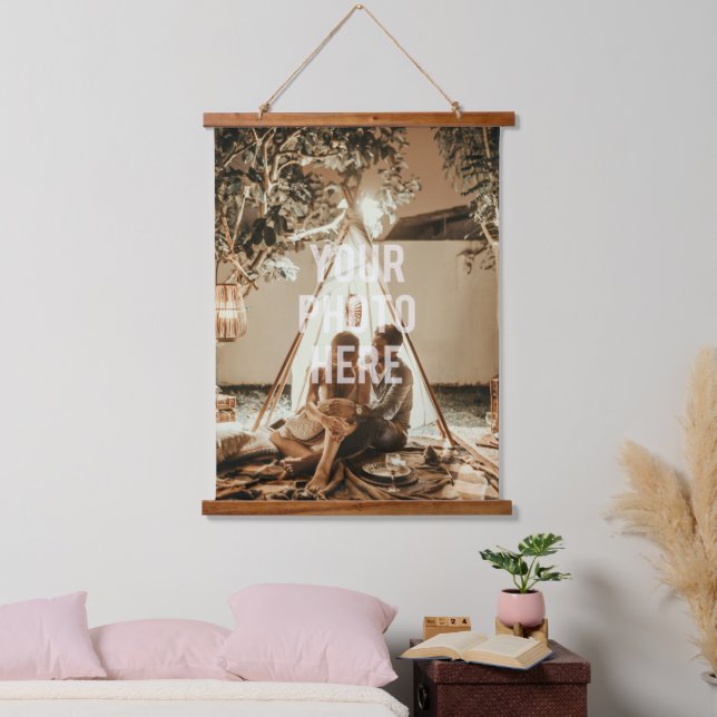 Erstellen Sie Ihr eigenes benutzerdefiniertes Foto Wandteppich Mit Holzrahmen (Schlafzimmer)