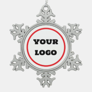 Erstellen Sie Ihr eigenes benutzerdefiniertes LOGO Schneeflocken Zinn-Ornament