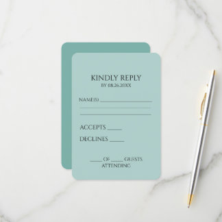 Erstellen Sie Ihr eigenes benutzerdefiniertes Mini RSVP Karte
