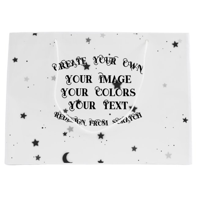 Erstellen Sie Ihr eigenes benutzerdefiniertes Pers Große Geschenktüte (Vorderseite)