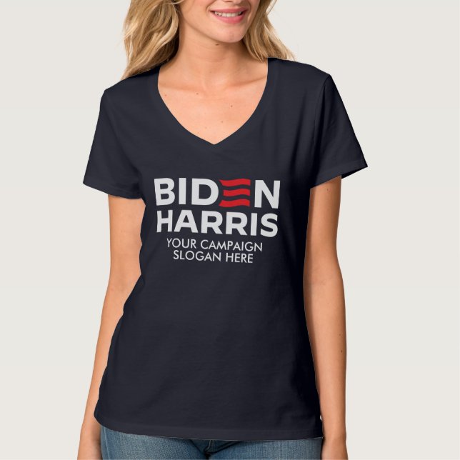 Erstellen Sie Ihr eigenes Biden Harris 2024 T-Shirt (Vorderseite)