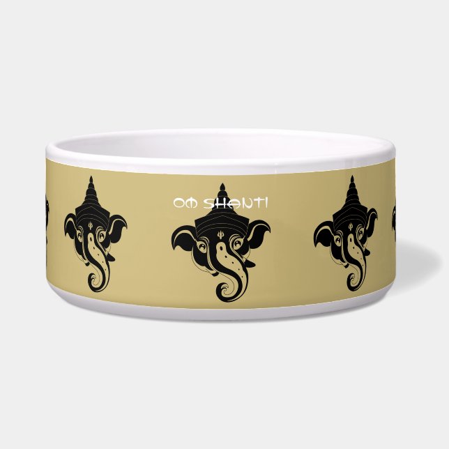 Erstellen Sie Ihr eigenes Black & Gold Ganesh Napf (Vorderseite)