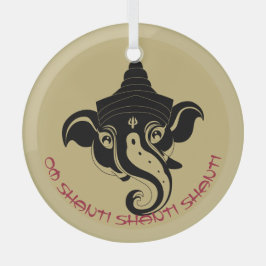 Erstellen Sie Ihr eigenes Black & Gold Ganesh Ornament Aus Glas