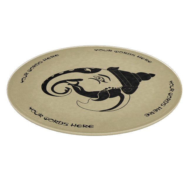 Erstellen Sie Ihr eigenes Black & Gold Ganesh-Prof Schneidebrett (Ecke)