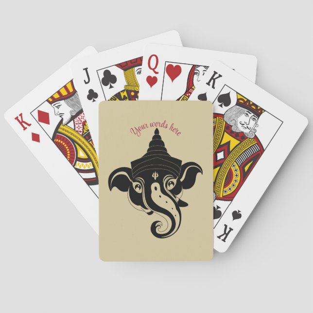Erstellen Sie Ihr eigenes Black & Gold Ganesh Spielkarten (Rückseite)