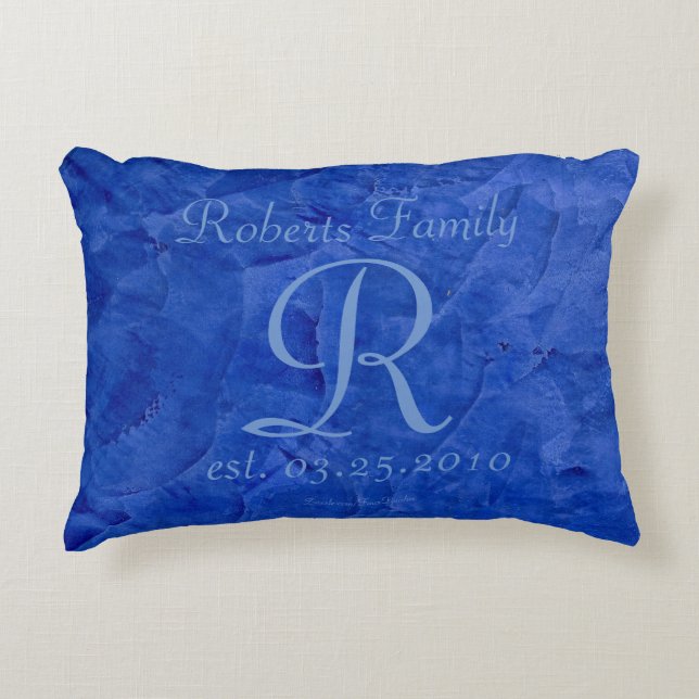 Erstellen Sie Ihr eigenes Blau Dekokissen (Vorderseite)