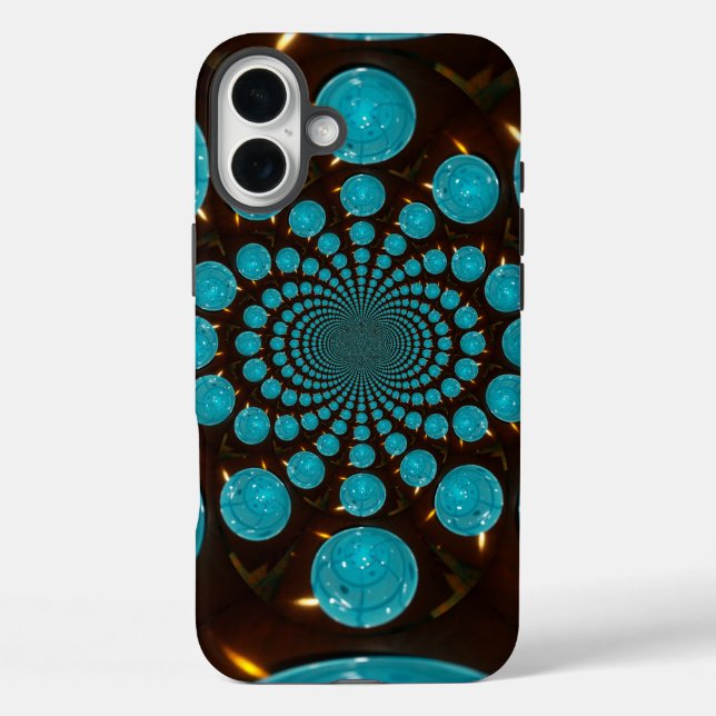 Erstellen Sie Ihr eigenes blaues Licht Kaleidoskop Case-Mate iPhone Hülle (Rückseite)