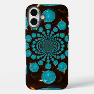 Erstellen Sie Ihr eigenes blaues Licht Kaleidoskop iPhone 16 Plus Hülle