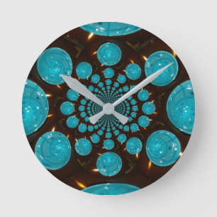 Erstellen Sie Ihr eigenes blaues Licht Kaleidoskop Runde Wanduhr