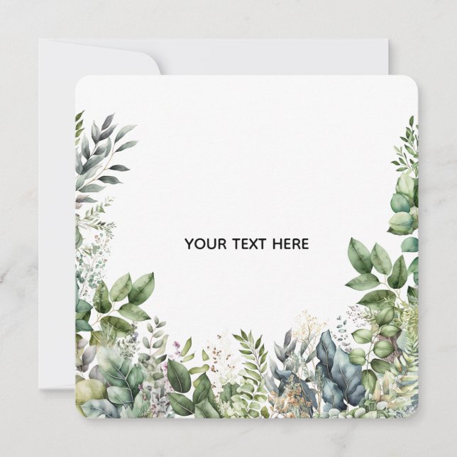 Erstellen Sie Ihr eigenes botanisches Design Einladung (Vorderseite)