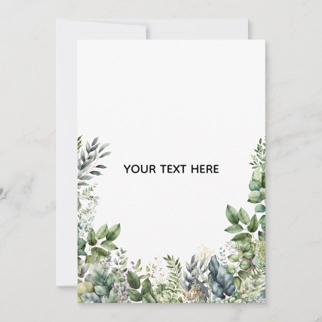 Erstellen Sie Ihr eigenes botanisches Design Einladung (Vorderseite)