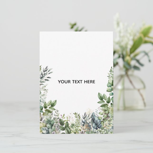 Erstellen Sie Ihr eigenes botanisches Design Einladung (Stehend Vorderseite)