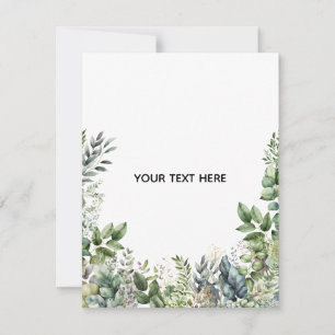 Erstellen Sie Ihr eigenes botanisches Design Mitteilungskarte