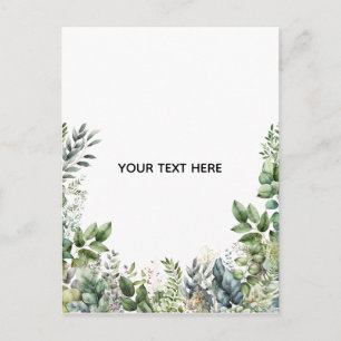 Erstellen Sie Ihr eigenes botanisches Design Postkarte