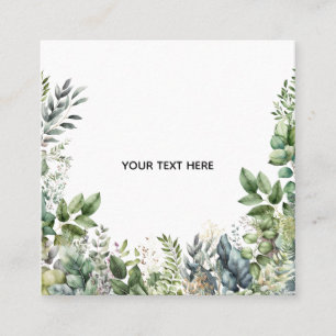 Erstellen Sie Ihr eigenes botanisches Design Quadratische Visitenkarte